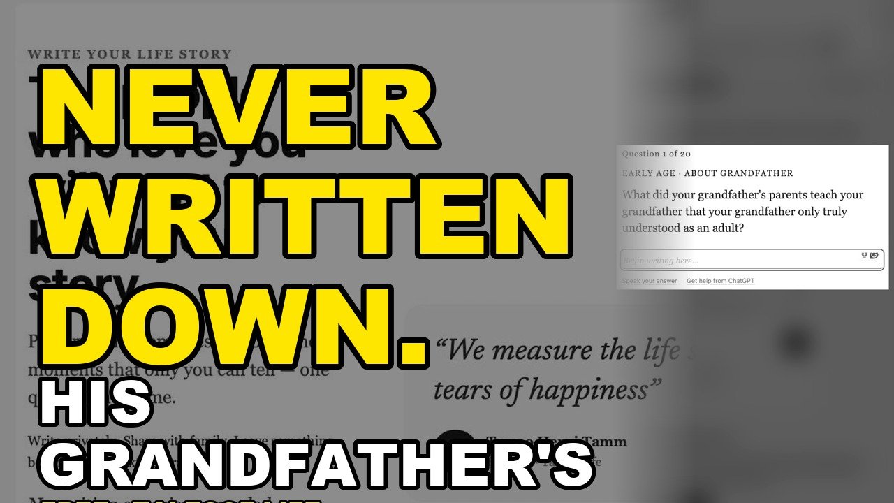 Grandfather telling a story to his granddaughter, stories that were never written down